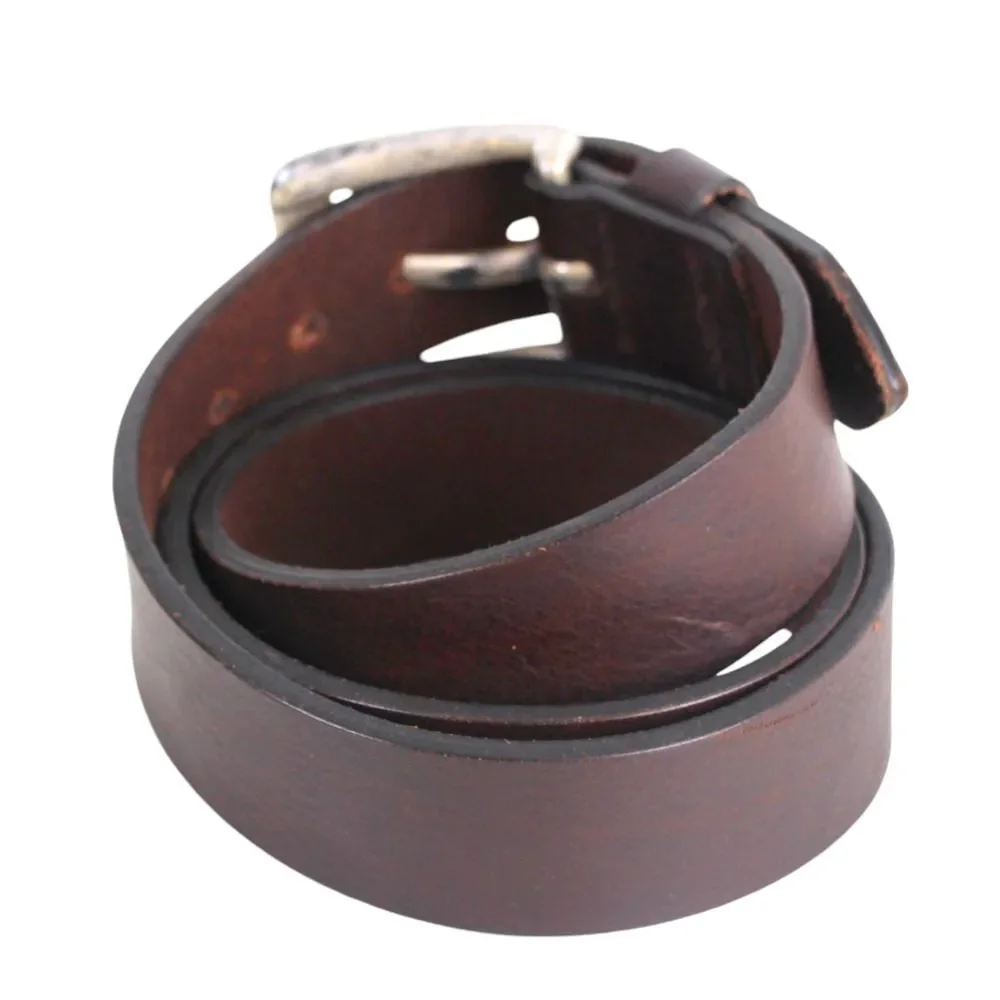 CLASSIC SADDLE BROWN REAL LEATHER 1 3/8